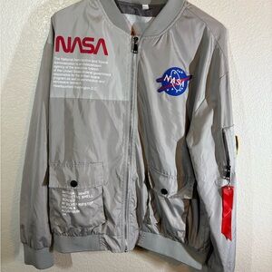 NASA Gray Bomber Jacket